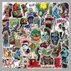 Zombie Graffiti Horror Stickers: 51 Waterproof DIY Decals for Scooters & Luggage