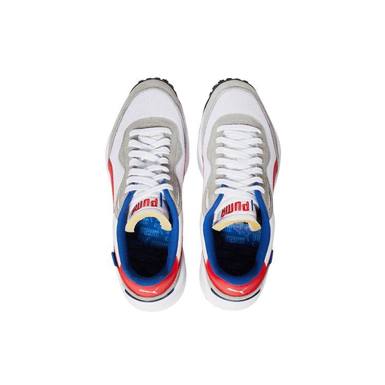 Puma Style Rider Play On SD Mesh White Scarlet Unisex Sneakers Snorl-Blue 382490-01