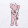 Uniqlo T-shirt a maniche corte con stampa bambola rosa collaborazione Kaws Unisex Top Bianco UQ422017000