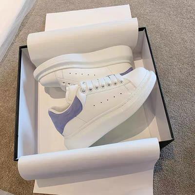 Platform White Shoes Men's and Women's Shoes 2025 New Leather Heightening Muffin Small Casual Sports Couple Board Shoes Men's