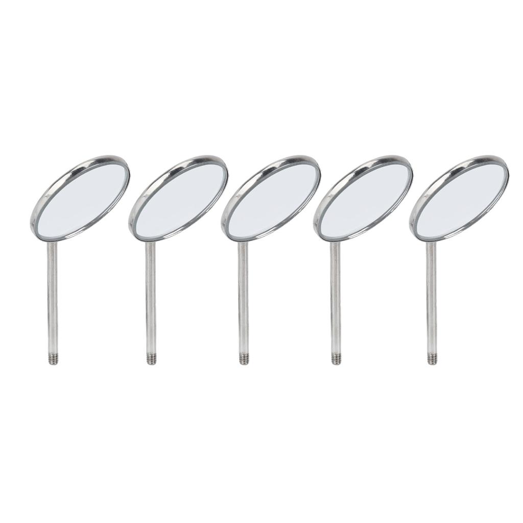 10pcs Type 5 Dental Inspection Mirror Stainless Steel Clear Observation Oral Care Teeth Mirror