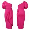Collar Split Ruffled Dress Sexy Women's Dress Fashion Clothing Diagonal