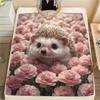 1Pc Cartoon Print Flannel Blanket, High Quality Comfortable for All Seasons, Home Decor, Warmth and Comfort, Perfect for Christmas Birthday Gift