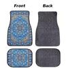 4pcs Bohemian Vintage Car Floor Mats, Universal Fit, Durable, Non-Slip Backing, Easy to Clean,Interior Accessories