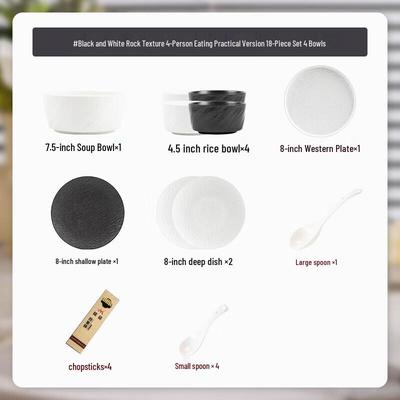 Kangmo 18-Piece Frosted Matte Ceramic Dinnerware Set