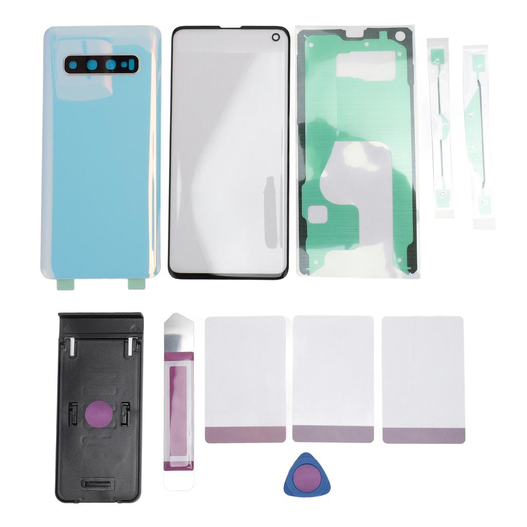 Back Glass Cover Replacement Housing Door Front Outer Lens Glass Screen for Galaxy S10 Pre Installed Camera Lens