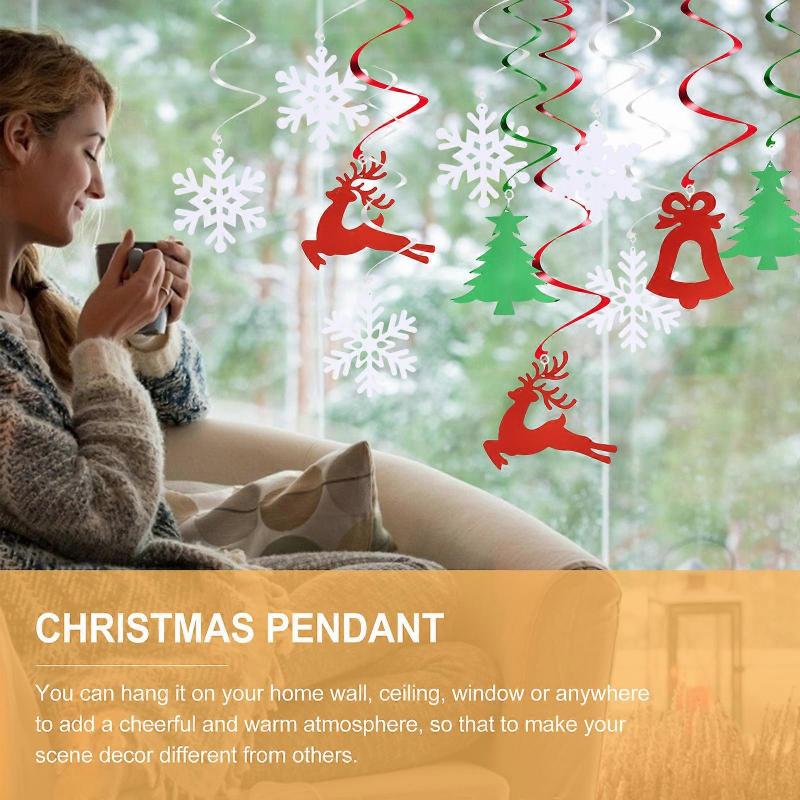 Hängende Wirbel-Dekoration Weihnachtsdekoration 24 Stück PVC Sortiert