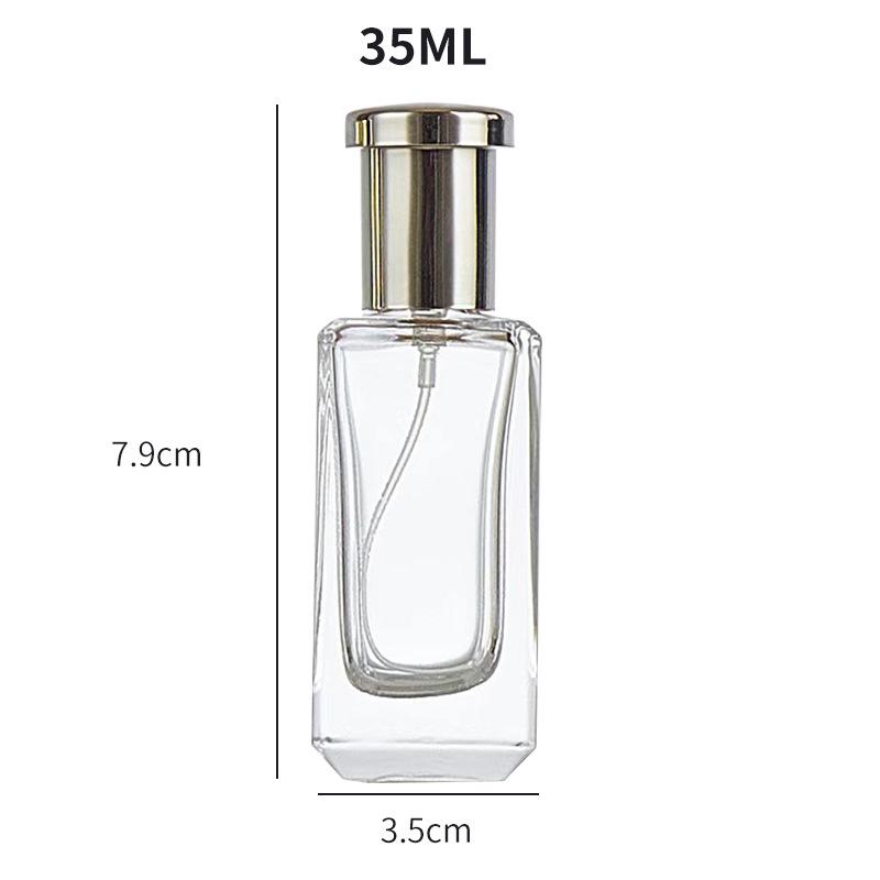 High-End Transparent Glass Travel Perfume Spray Bottle