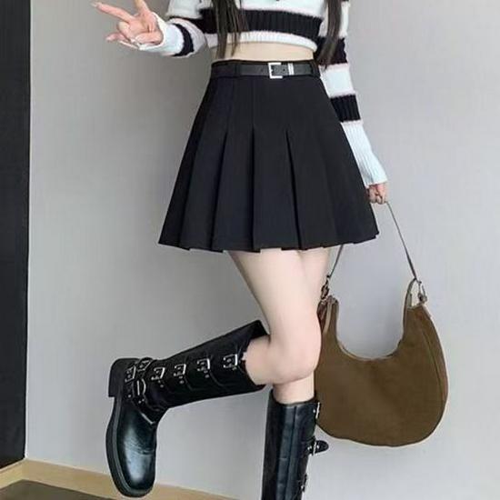 

Women s 2025 High-Waisted Wide-Leg Pleated Skort - Versatile Anti-Exposure Fashion Shorts XL