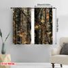 Set Of 2 Flat Printing Drapes Camo Tree Versatile Polyester Without Electricity Birthday Party Perfect Apartment Curtain
