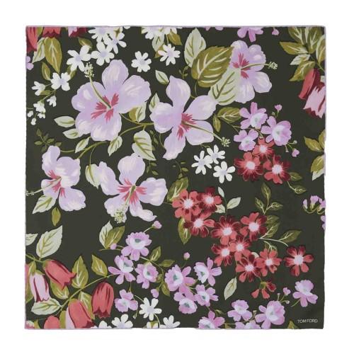Tom Ford Herren Einstecktuch mit Blumenmuster
