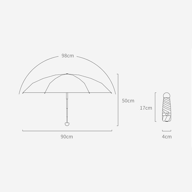Five-Folding Dual-Purpose Capsule Umbrella Sun Protection Sunshade Pocket Women'S Umbrella Compact Umbrella Foldable Rain