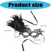 Elegant Vintage Rhinestones Feather Lace Mask For Halloween Balls Stage Performances Soft Costume Accessory