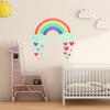Leuchtender Regenbogen-Wolken-Liebes-Wandaufkleber