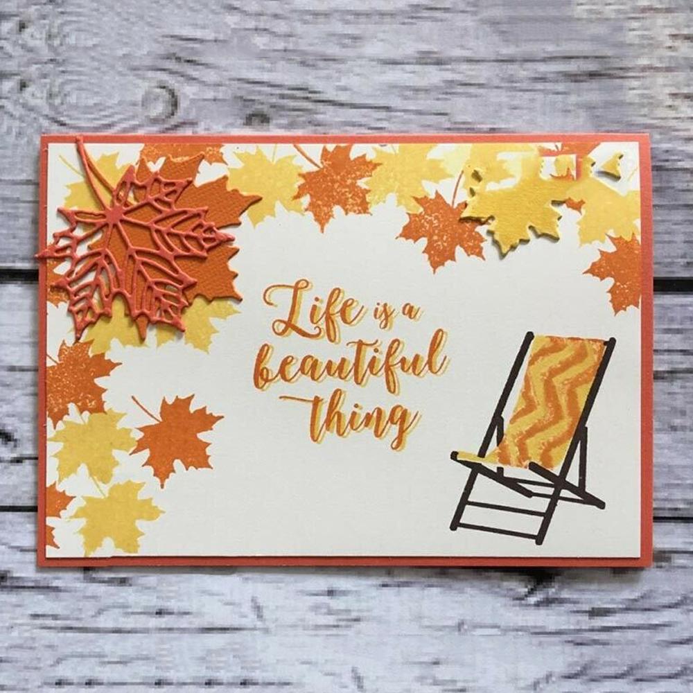 New 3pcs Maple Leaf Metal Cutting Dies Stencil Scrapbooking Card Embossing DIY