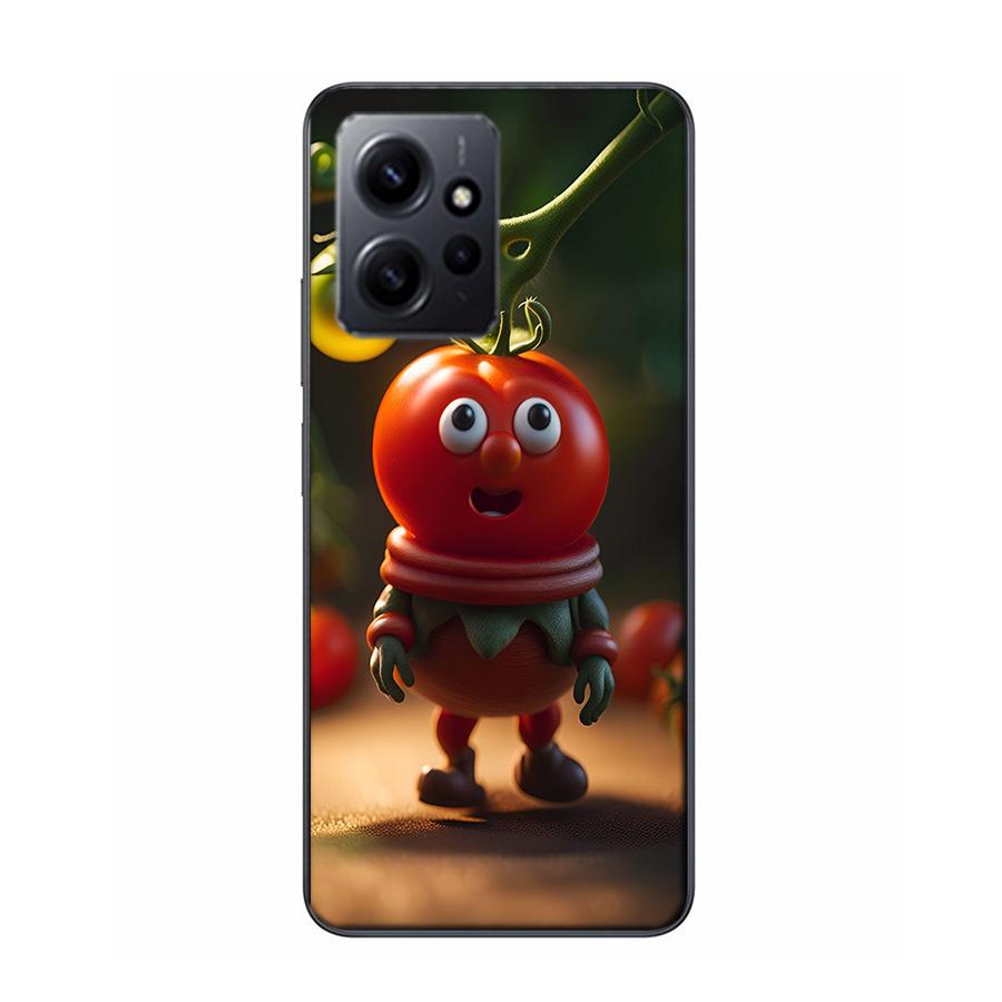 Angry Tomatoes Phone Case For Redmi 12 13C 12C 15C 9 10 10C Note 13 Pro Plus 14 15 Pro 9T 9C 9A TPU Soft Cover Clear Cell Cases