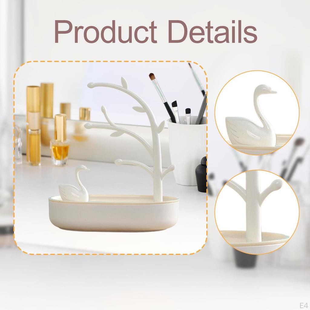Swan Lake Jewelry Box Display Rack Decor Stylish Jewellery Storage Case Necklaces Organizer for