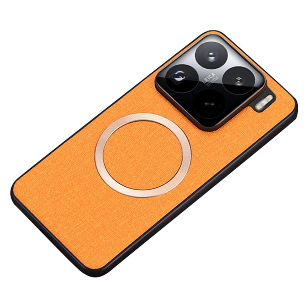 For Xiaomi 15 Pro Case Drop-Proof TPU+Cloth Back Phone Cover Compatible with MagSafe