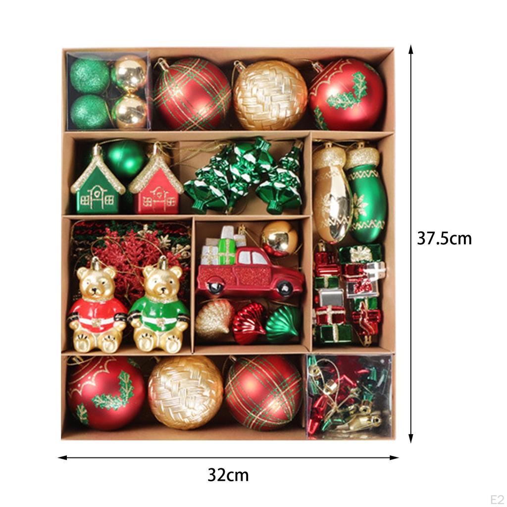 70 Pieces Christmas Ball Ornaments Set Pendant Drops, Tree Hanging Ornaments, Xmas