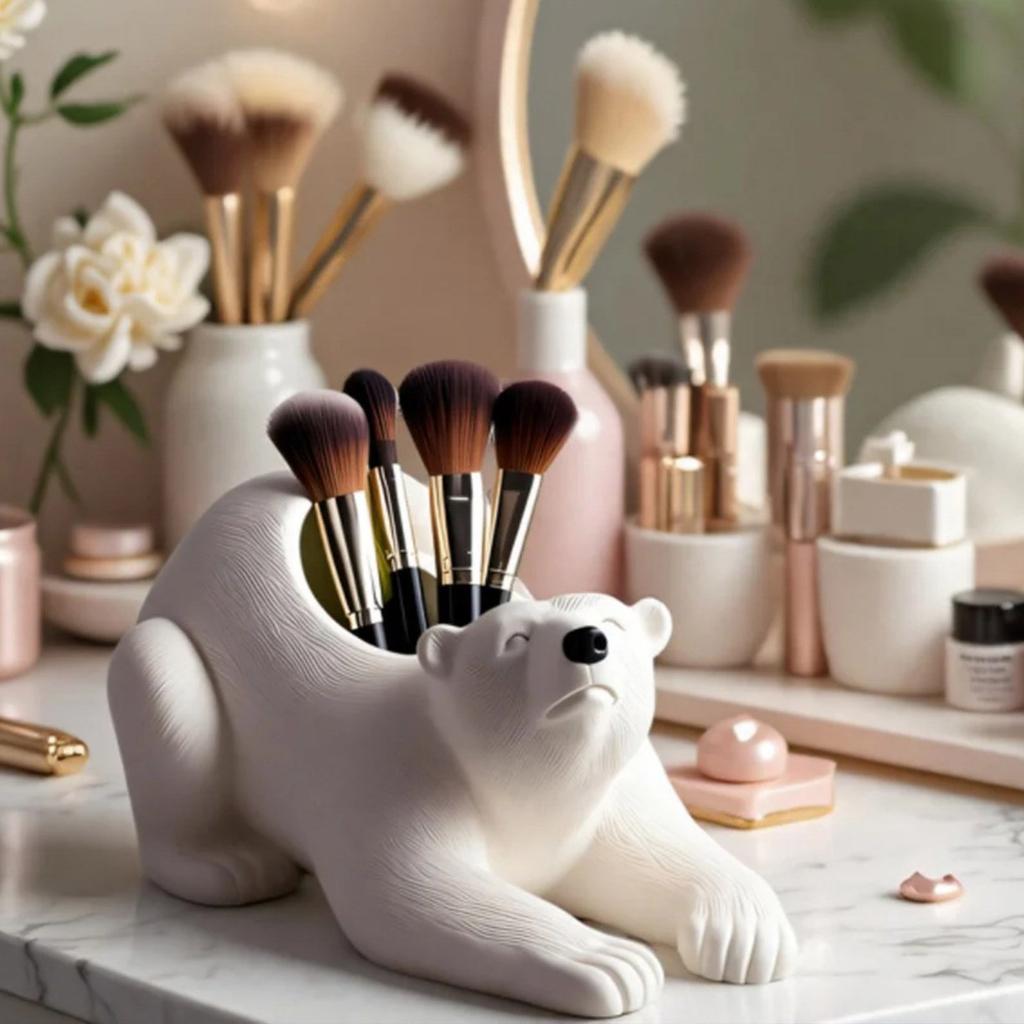 Polar Bear Silicone Mold For DIY Crafting Reusable Ice Bear Planter Mold Eco Friendly Food Grade Material Artisan Ice Bear Design