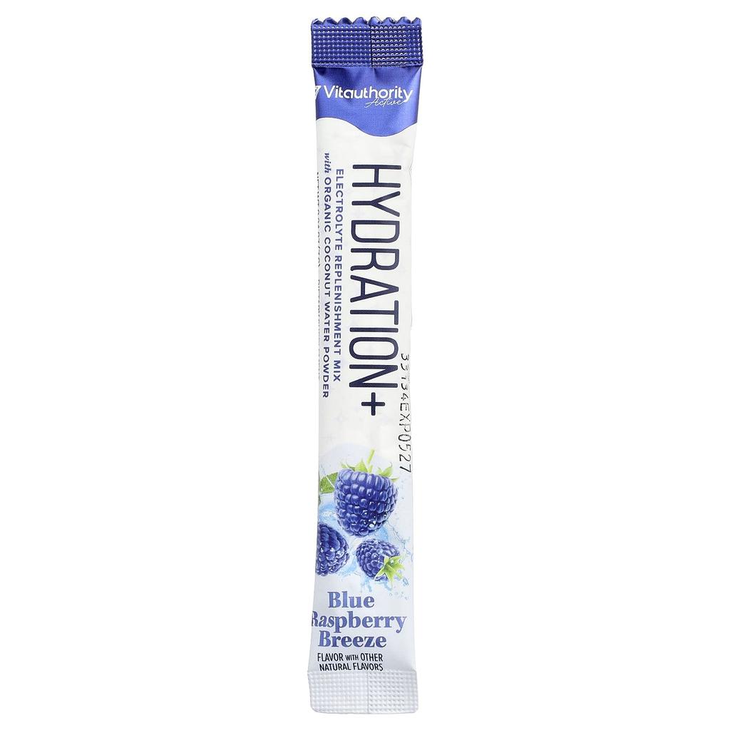 Vitauthority, Active, Hydration+, Blue Raspberry Breeze, 18 Sticks, 7g (0.24oz) per Stick