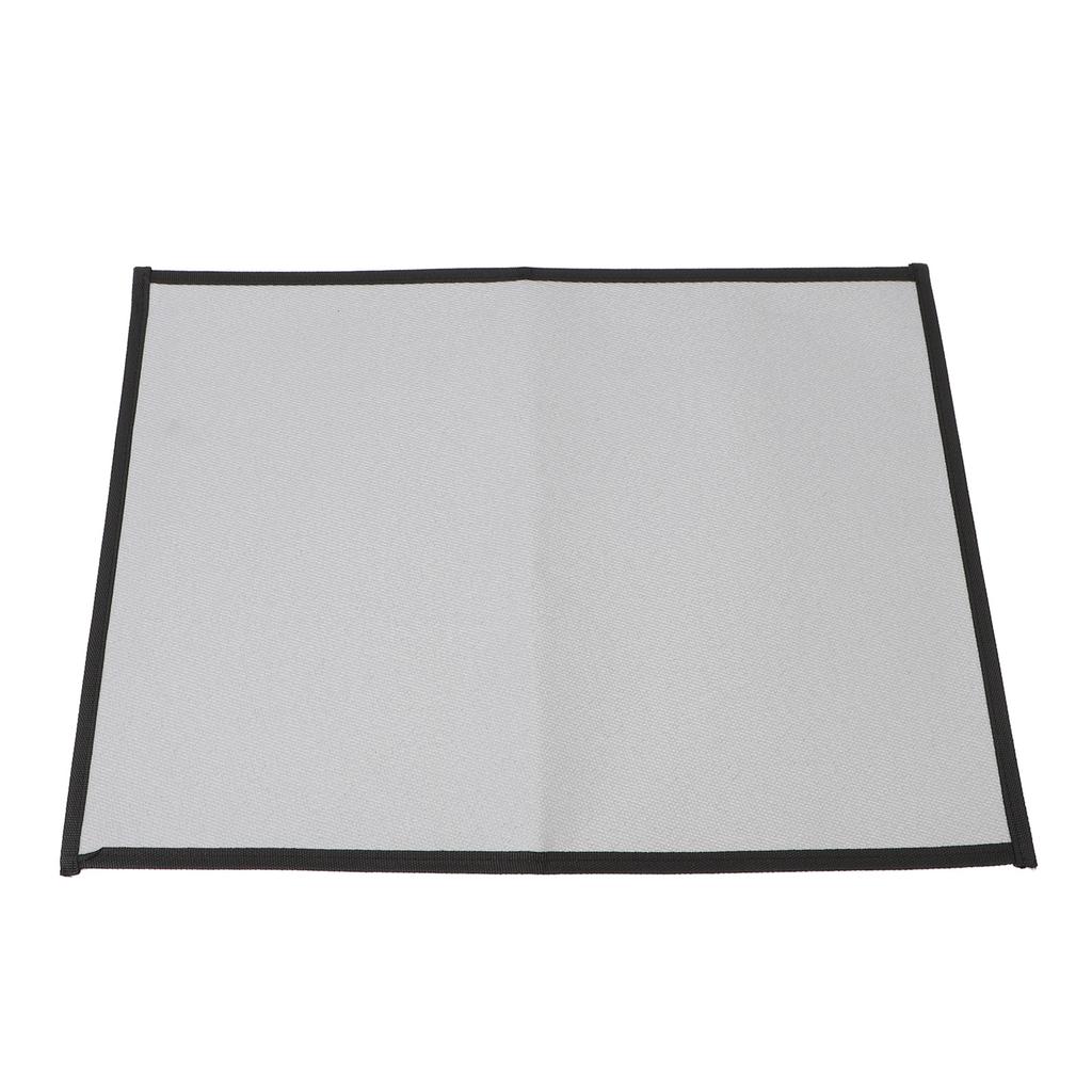 Fireproof Grill Pad Fiberglass Cloth Heat Resistant Foldable Square Fire Pit Mat for Patios Yards Gray L 105x60cm