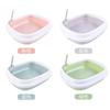 Pet Cat Cleaning Bath Basin Semi-Closed Cat Litter Box Anti Splash Toilet Sandbox Bedpans Cat Supplies For Daily Cat Toilet Use