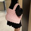 Autumn and winter new textured fashion hand carry plush women's bag casual portable tote bag