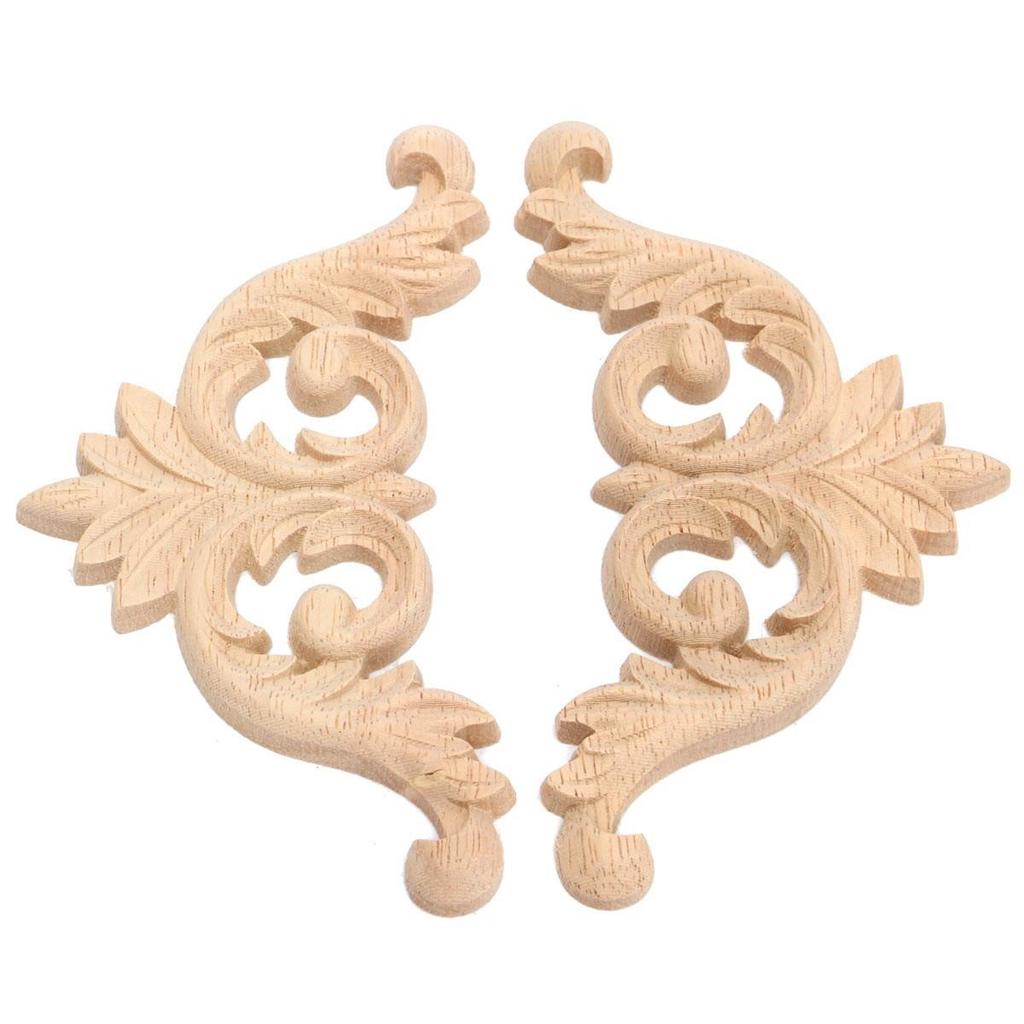 Lots Unpainted Wood Oak Carved Corner Onlay Applique Furniture Home Decor Or HK Lots Unpainted Wood Oak Carved Corner Onlay Applique Furniture Home Decor Or HK
