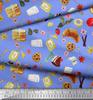 Soimoi Japan Crepe Satin Fabric Fruits,Bread & Donut Food Decor Fabric Printed metre 42 Inch