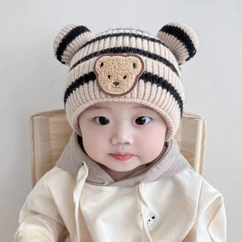 Baby hat new wool hat cute super cute boy and girl baby pullover hat autumn and winter children's knitted pullover hat