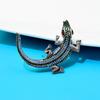 Inlaid Rhinestone Metal Crocodile Brooches for Women Trendy Classic Personality Enamel Animal Brooch Pins Jewelry Party Gifts