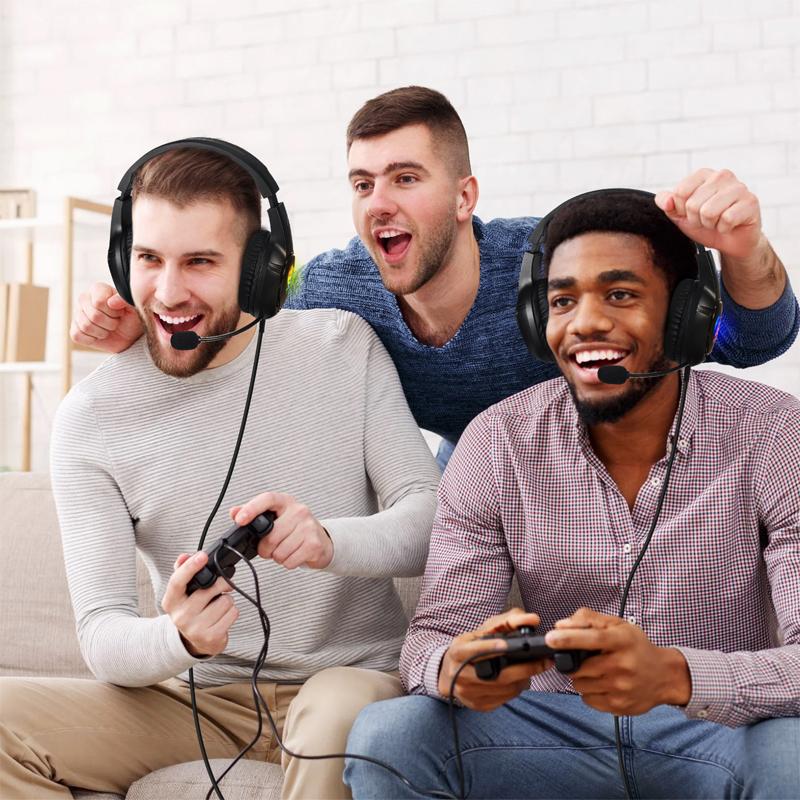 S20 RGB Gaming-Kopfhörer, 3,5 mm Surround-Sound Computer PC Headset Kopfhörer Mikrofon für PS4 Switch Xbox-one