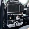 Car storage bag cute panda car hanging storage bag creative multi-functional wear-resistant anti-kick pad