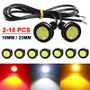 2/10 PIEZAS 18MM/23MM Luz LED Ojo de Águila para Coche 12V Luz Diurna DRL Señal de Aparcamiento Automático Lámparas Para Motocicleta Coche Rojo Amarillo