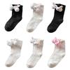 Women Calf Socks Ruffle Crew Socks Cotton Bootie Socks Lolitas Loose Socks Cute Rabbit Ankle Socks JK Middle Tube Socks