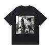 Funny Gangster Black and White Armed Cats Meme Graphic T Shirts Men Women Vintage Fashion Cotton Short Sleeve T-shirt Streetwear