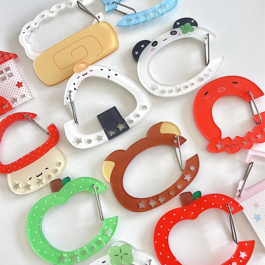 Kawaii Illustration Keychain Bag Charms Acrylic Pendant Decoration Carabiner Accessory for Backpack and Handbook Gifts