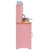 Kitchen Playset Kids Pretend Cooking Play Toy 24 Piece Accessories Pink