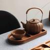 HeMu Solid Wood Three-grid Side Dish Sauce Dish Japanese Pickles Seasoning Dipping Sauce Dish Acacia Wood Partition Plate Dish