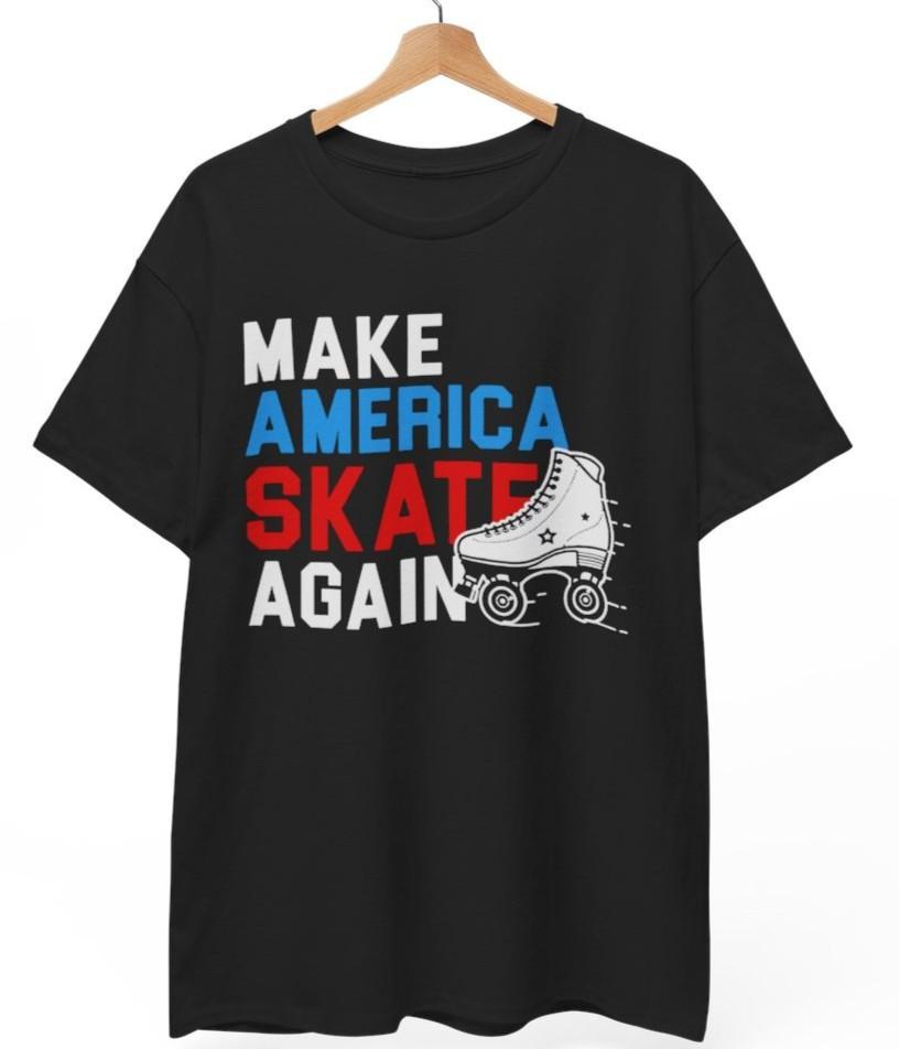 Roller Skate T-Shirt Roller Skating Gift Retro 80s 70s Party Unisex Tee Unisex T-Shirt S