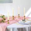 Vintage Iron Candlestick Metal Gold Silver Taper Candle Holder Valentine's Day Candle Stick Xmas Party Wedding Table Decoration