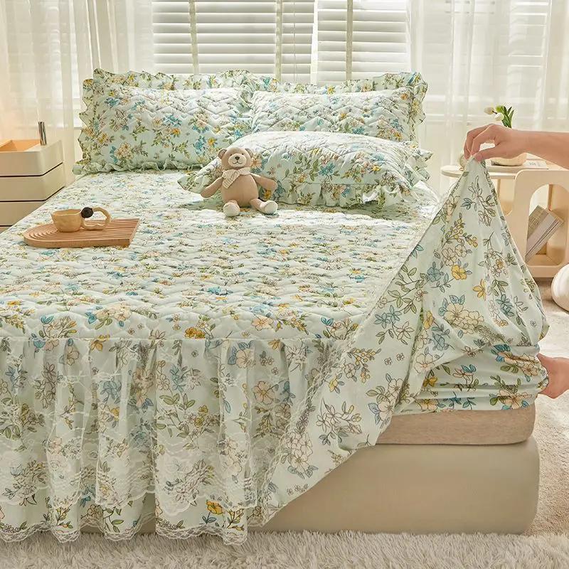 Стеганое постельное белье с цветочным узором — фото 13