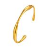 Bracelet jonc minimaliste à ouverture pour femme, Manchette en acier inoxydable pour poignet, Bracelets empilables, Bijoux lisses très polis