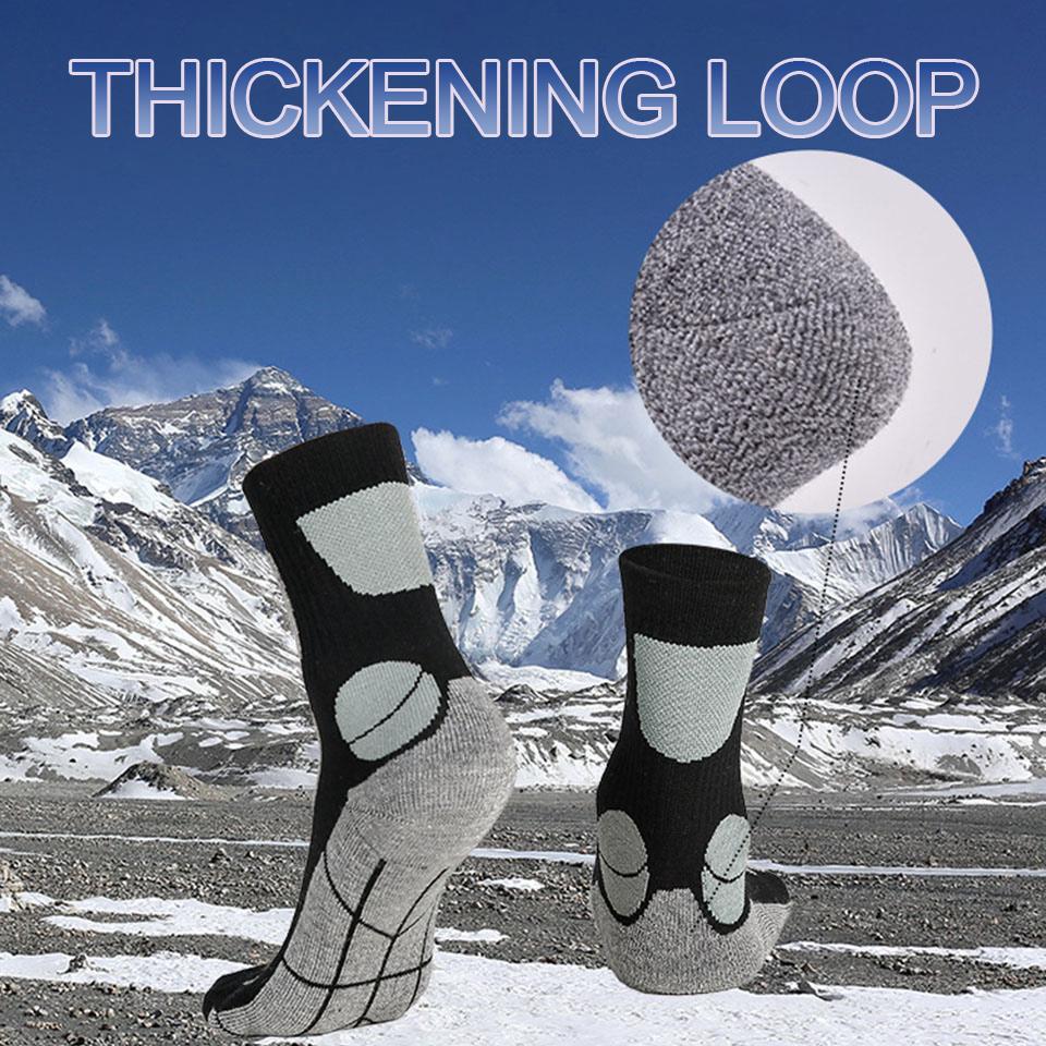 High-Elasticity Merino Wool Socks Thickened Warm For Hiking Camping Mountain Climbing Men Women