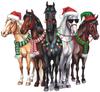 Playful Horses In Christmas Attire Women's Sweatshirts
