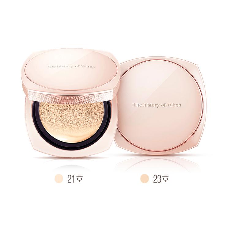 The history of whoo Fond de teint coussin Cheonyuldan Hwayul Signature (coussin Signature Hwayul) SPF35/ PA++ 15 g* 2 unités (principal + recharge)