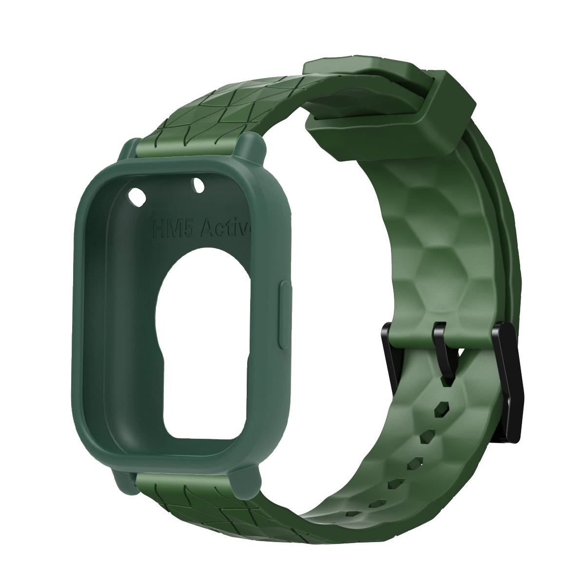 

Силіконовий захисний чохол+ремінець для Xiaomi Redmi Watch 5 active/5 Lite протиударний чохол для екрана м який дихаючий спортивний ремінець for redmi 5 lite