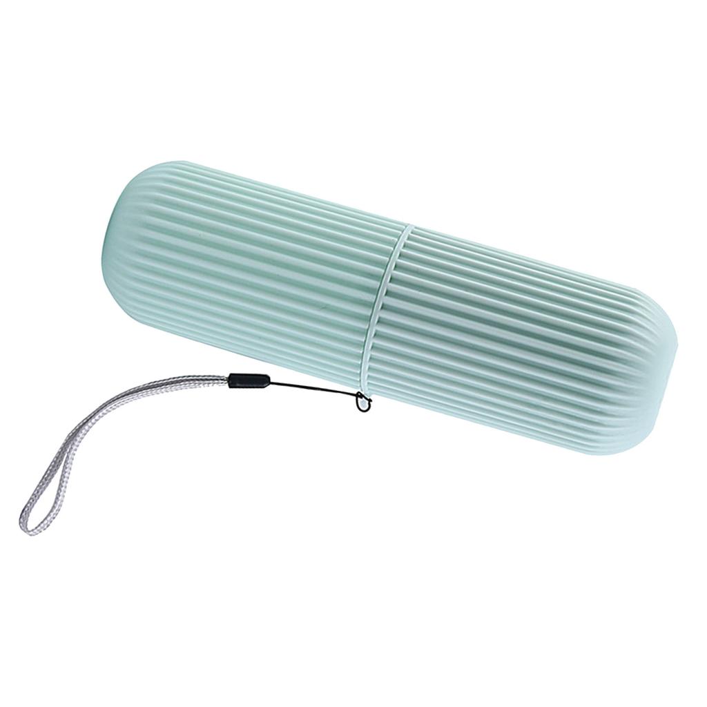 Travel Toothbrush Case Carrier Portable PP Slip Resistant Travel Toothbrush Cup with Cover Green