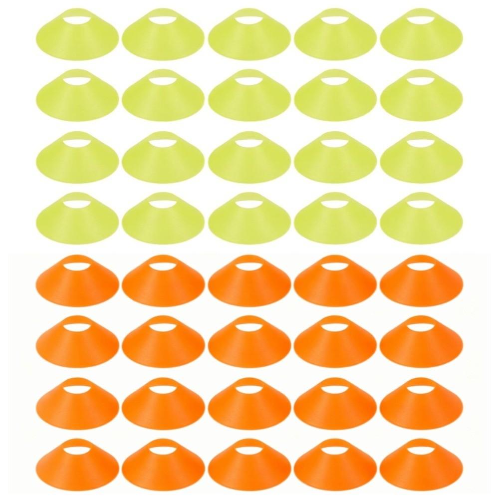 20PCS Stackable Training Cones PE Soccer Cones Multi Color Agility Discs Field Marking